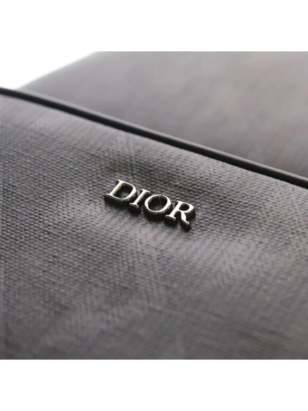 Dior Rider CD Diamond Mini Sling Bag Black Canvas Silver